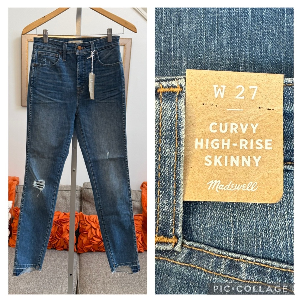❣️🆕Madewell Curvy High-Rise Skinny Jeans: Drop Step-Hem Edition❣️